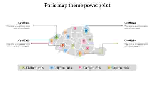Paris map theme powerpoint  